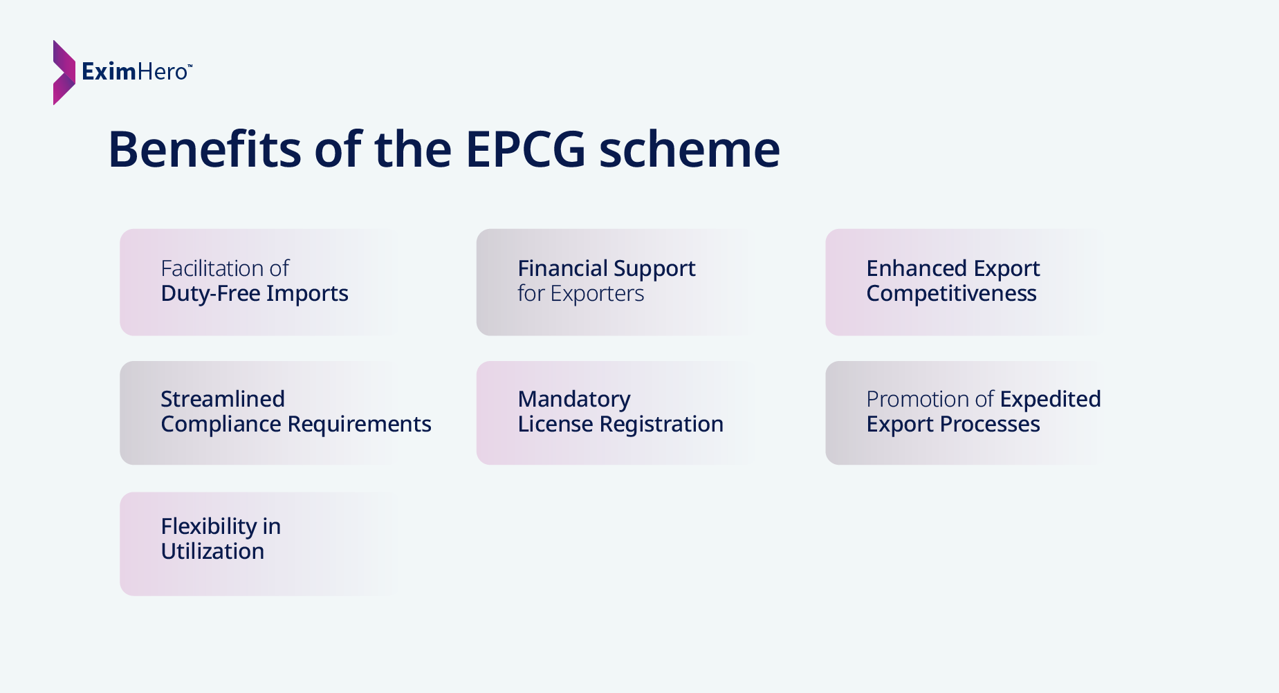 EPCG scheme benefits EPCG scheme benefits